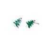 Fresh & Cute Korean-Style Christmas Tree Stud Earrings – Simple Mini Holiday Accessory