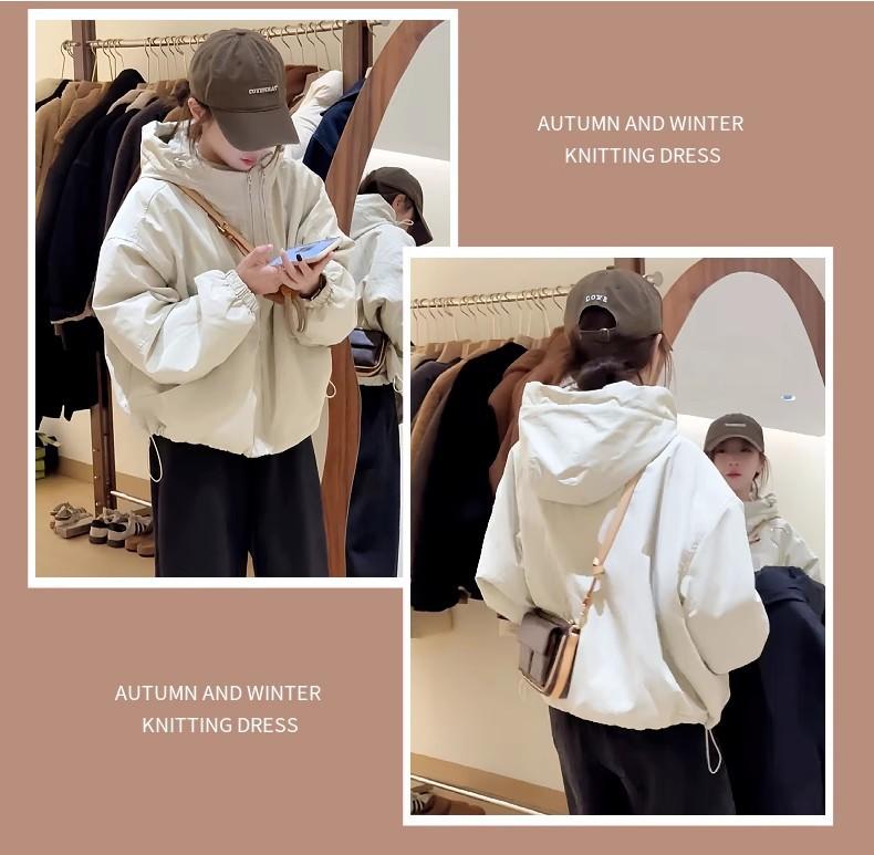 Double Zip Design Coat Women's Casual Jacket