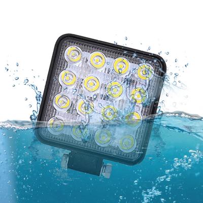 48W פנסי ערפל מרובעים לרכב מנורת דיודת Led פנסי חזית משאית זרקור נהיגה