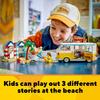 LEGO Creator 3-in-1 Beach Camper Van Building Kit – Transforms to Ice Cream Shop & Beach House – 31138 Multicolor