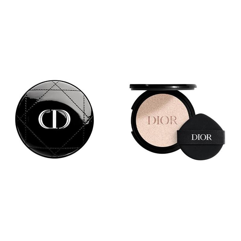 DIOR Cushion Two-piece set: air cushion replacement core #00N 13g + lacquered cannage pattern air cushion shell чёрный