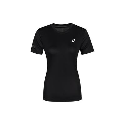 Letter Print Night Running Casual Sports Crew Neck Short Sleeve T-Shirt Women Tops Black 2012C728-001