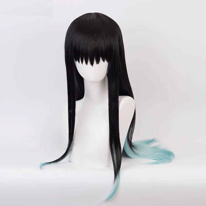 Anime Tokitou Muichirou Cosplay paruka Muichiro Tokito paruka Tepelně odolné syntetické vlasy paruky + paruková čepice