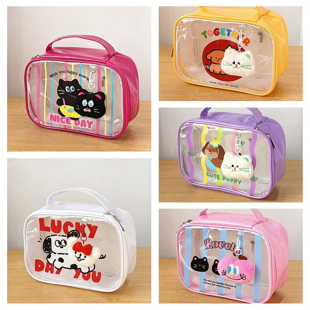 Makeup Brush Storage Cartoon PVC Cosmetic Bag Wash Pouch Cosmetic Cases  Travel