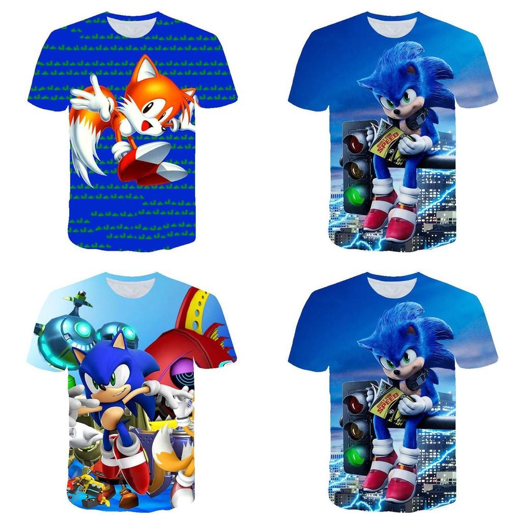 Stylish Sonic The Hedgehog Kids T-shirt With Colorful Cartoon Design For Boys And Girls