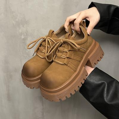 Fashion Platform Women Shoes Flats Designe Loafers Shoes Fashion New Walking Shoes Classic Dress Lace Up Trend Female Cozy Zapatillas