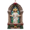 Christmas Jesus Ornaments Religious Acrylic Xmas Tree Hanging Ornaments Christian Keepsake Gift for Home Garden Wall Decor