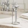 Portable Stainless Steel Shaver Storage Rack Safety Silver Shaver Holder Easy Carry Shaver Stand Long Handle Shaving