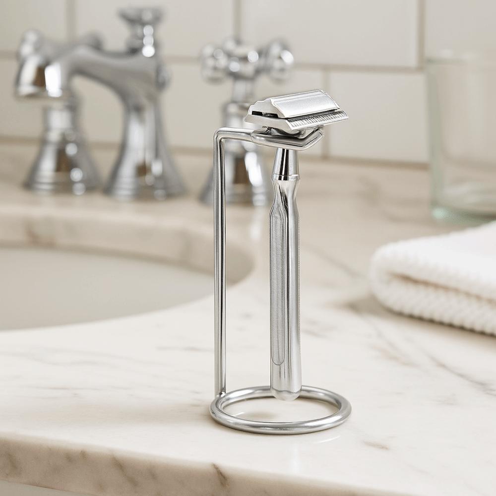 Safety Shaver Storage Rack Stainless Steel Shaver Stand Durable Shaver Holder  Manual Old-fashioned