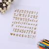 Yousheng 10 Sheets Glitter Letters Stickers Self Adhesive Alphabet Number Stickers Waterproof Small Decals for Graduation Cap Water Bottles