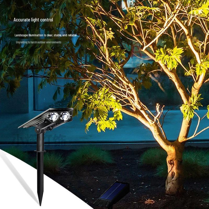 High Brightness Waterproof LED Solar Spotlights for Outdoor Lawn and Courtyard Lighting
