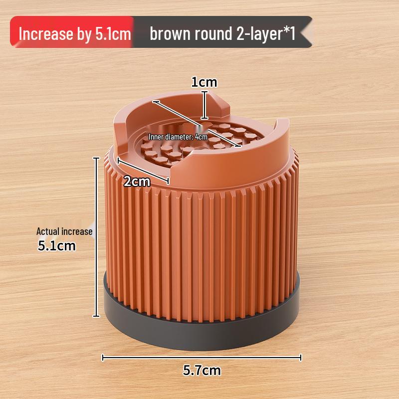 Adjustable Non-Slip Furniture Leg Pads for Moisture-Proof Heightening of Tables and Cabinets.
