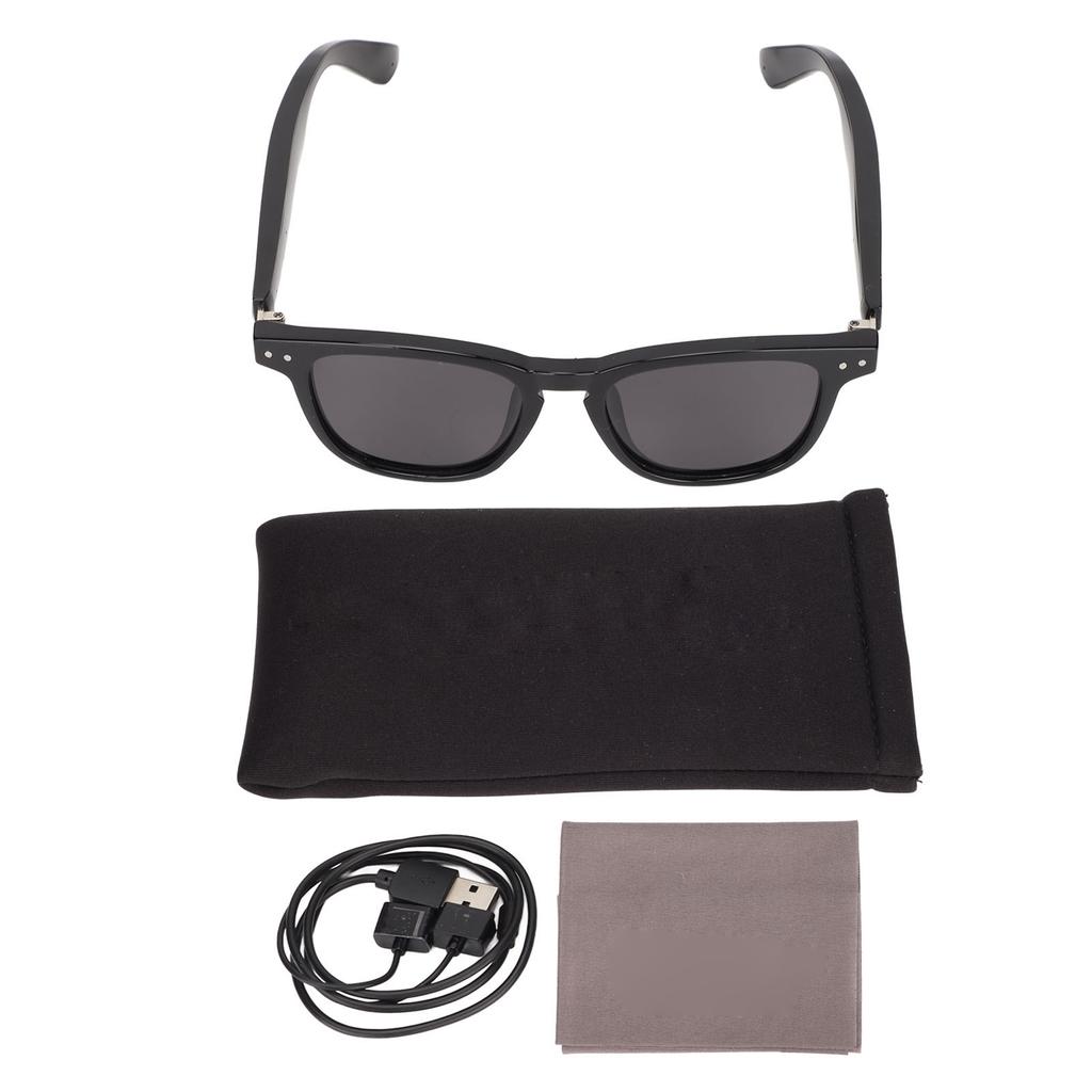 Bluetooth Glasses Ultraviolet Proof Stereo Touch Control Smart Sunglasses with Open Ear Headphone for Driving Fishing