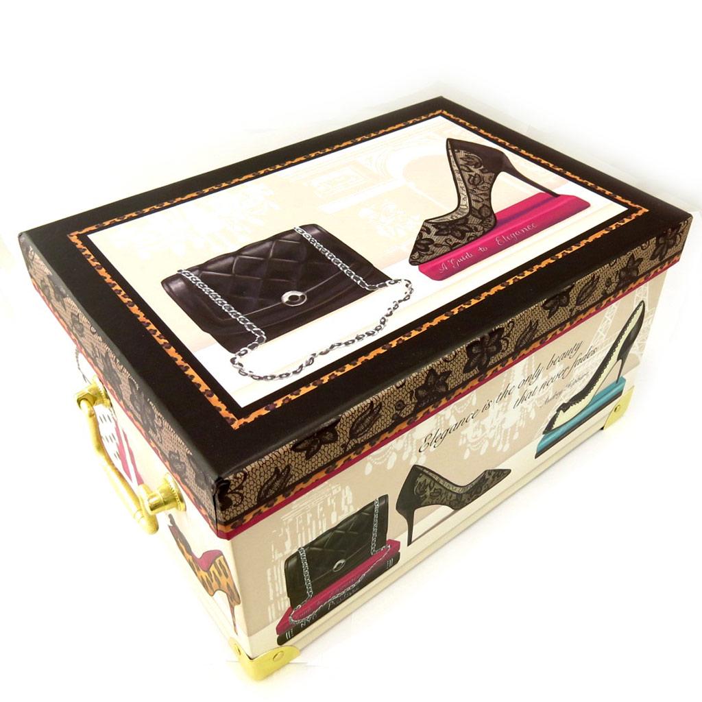 Les Trésors De Lily [K6176] - Set of 3 'Belle Epoque' Beige-brown Souvenir Boxes