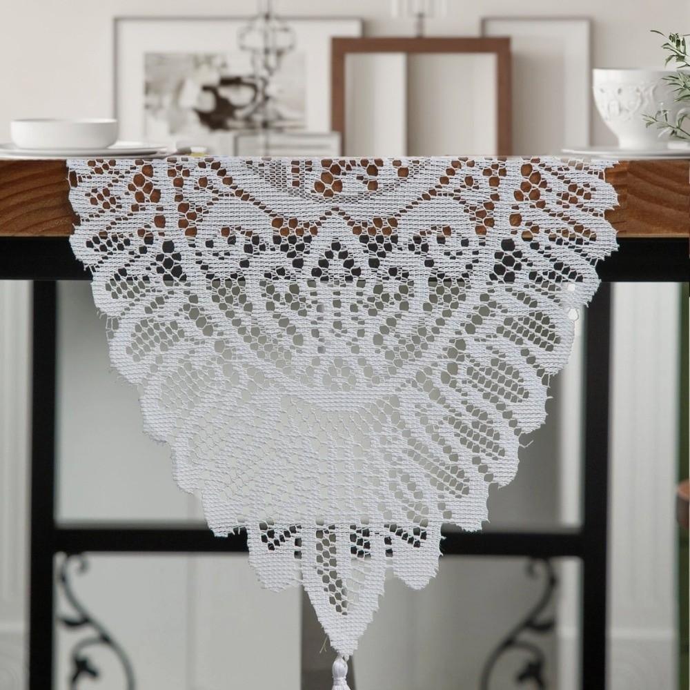 With Tassel Table Runner Lace Table Decoration Retro Dining Table Mat  Home Decoration
