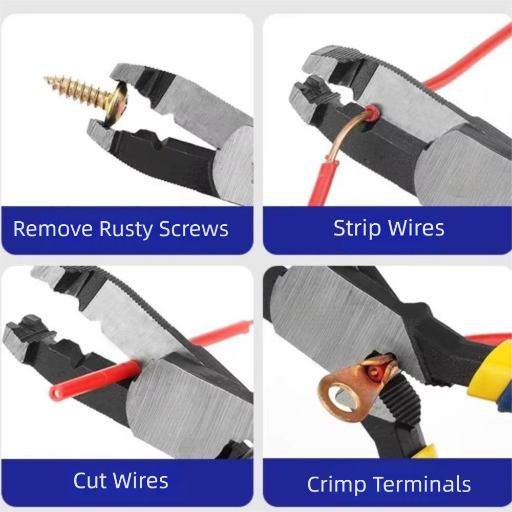 Metal Sliding Pliers Non-Slip Jaws Multifunctional Nail Removal Pliers Unique Design Combination Pliers Woodworking Repair
