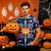 Men's Halloween Graphic T-Shirt Neck Short Sleeve for Costume Party