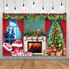 Winter Snowflake Christmas Photography Backdrop Decor Xmas Pine Tree Snowman Glitter Merry Christmas Party Photo Background Prop