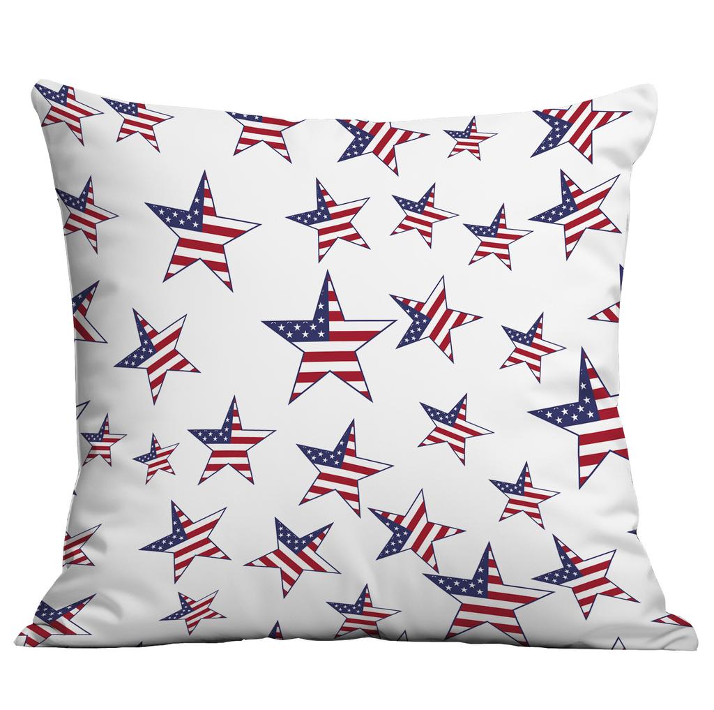 Fünfzackige Sterne und Streifen Bunte Flaggen Kissenbezug Zuhause Sofa Kissenbezug