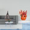 Sailing Boat Decor Sailboat Statue Ornament Decorative Art Figurine Model for Room Fake Flower