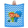 P-POCOYO Warme Weiche Decke Mädchen Jungen Plüsch Überwurfdecke Druck Wohnzimmer Flanell Tagesdecke Sofa Bettbezug