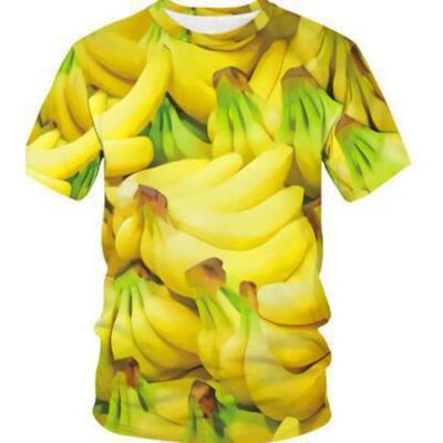 Men's T-shirt Green Vegetable Fruit 3D Full Body Printed Short Sleeved Shirt Suitable for Both Men Women