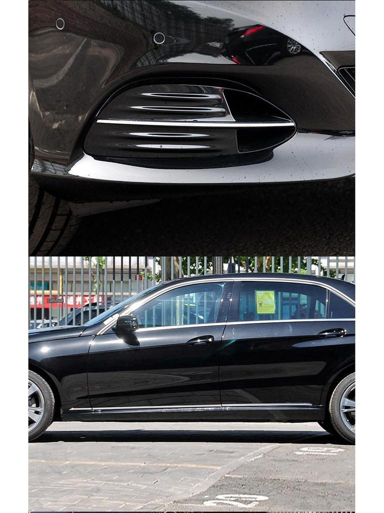 Front & Rear Bumper Chrome Trim for Mercedes-Benz: E180, E200, E260, 300L