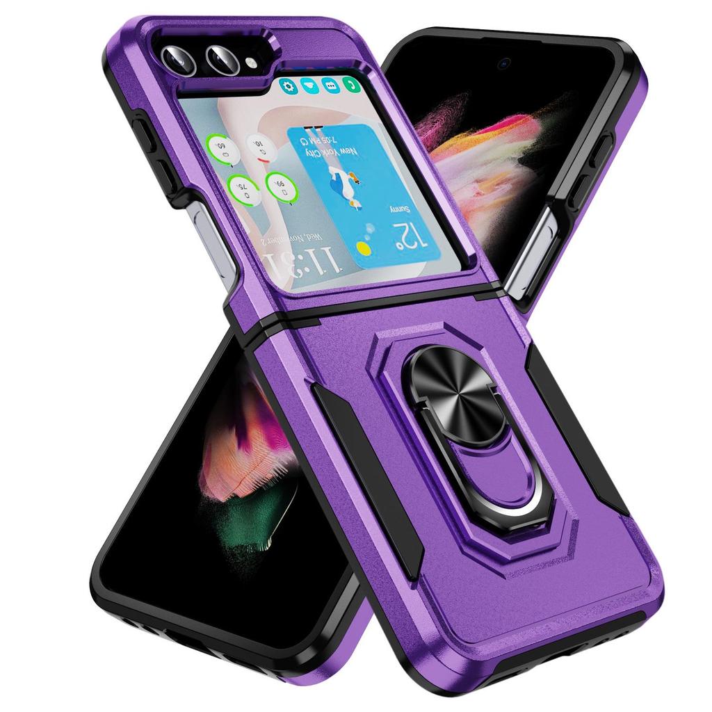 Samsung Z Flip6 Protective Case with Ring Holder - Full Coverage