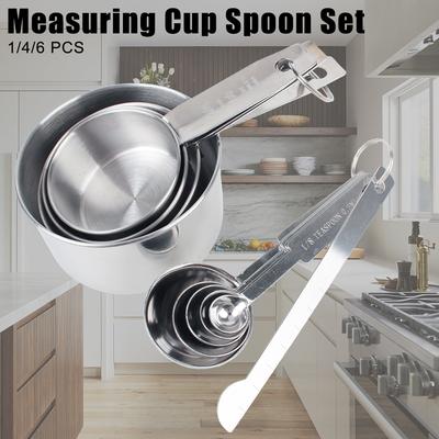 Coffee Measuring Spoon Home Tools Stackable Baking Tools Kitchen Accessories Stainless Steel 1/4/6 PCS