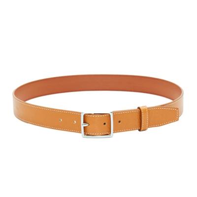 Mascolanza Pieno Italy Vegetable Leather 33mm Belt (light Brown-glossy)