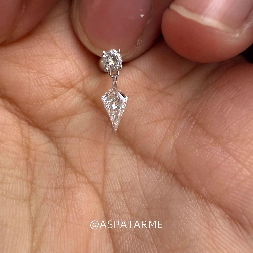 

Explosive simple zircon water drop fringed earbone stud earrings cold advanced sense versatile unique earrings