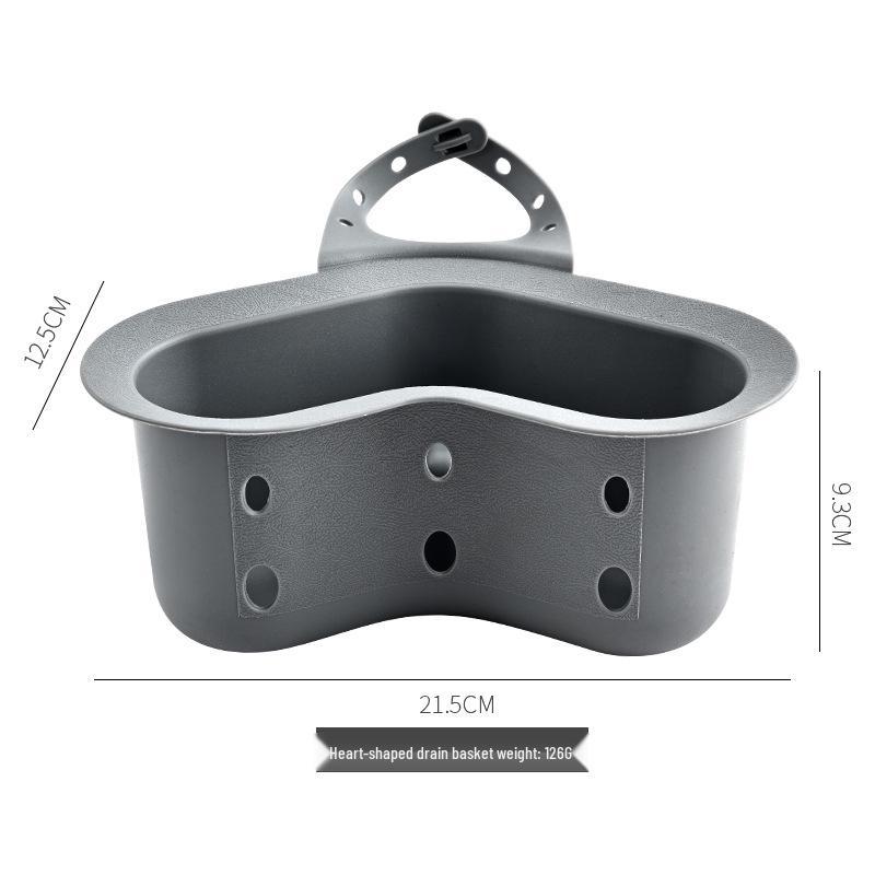

Multifunctional Kitchen Hanging Sink Drain Basket - Vegetable Washer & Storage Basin сірий колір