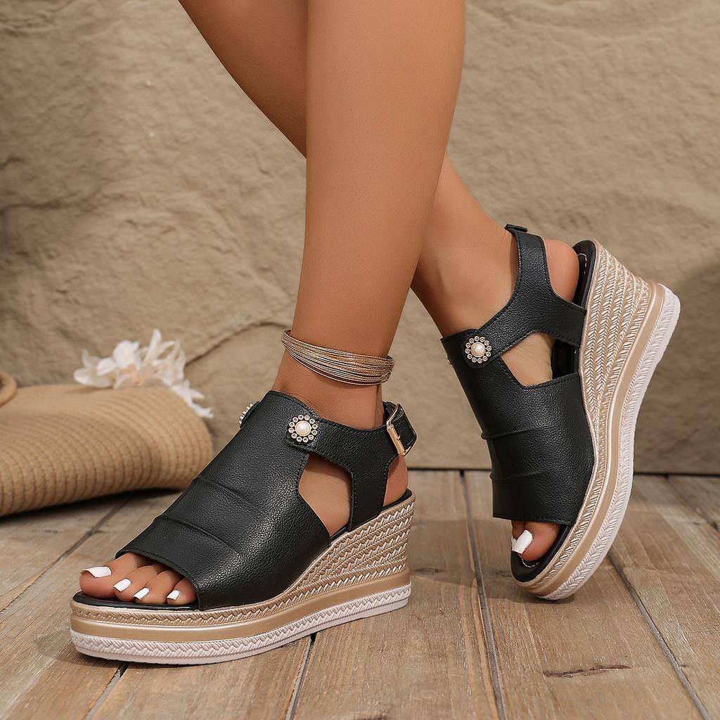 Fashion Women Wedges Sandals 2025 New Summer Lightweight Shoes Luxury Women Platform Casual Sandals Women Beach Luxury Designer Sandals