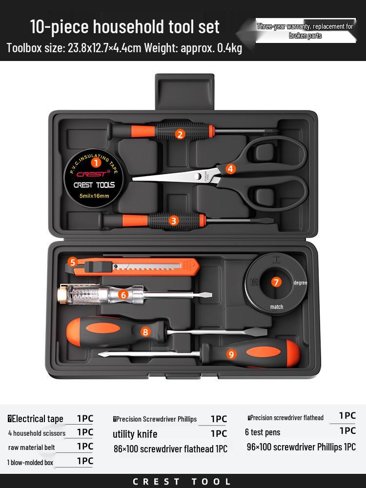 Multifunctional Electrician Toolbox: Complete Hardware & Electric Drill Set