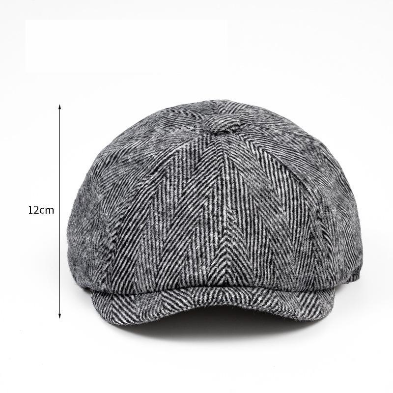 Vintage Visor Cap Unisex Beret Hat Autumn Winter Newsboy Cap For Men & Women British-Style Octagonal Retro Painter Hat Female