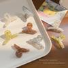 4.5CM Semi-Transparent Jelly Color Claw Clip for Half-Up Hairstyles - Sweet Small Shark Clip Hair Accessory