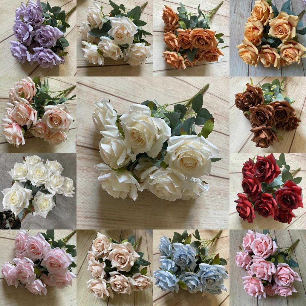 Bouquet Artificial Rose For Photography Prop And Home Wedding Gift Decoration