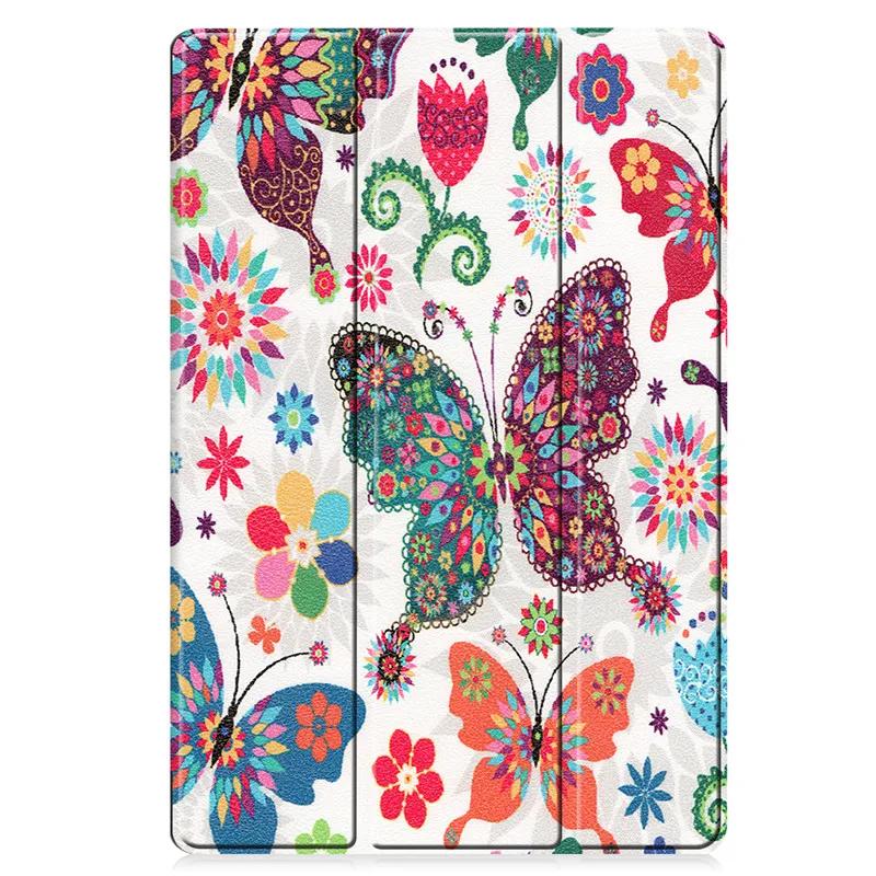 Surfplatta för Samsung Galaxy Tab S7 FE Fodral 12.4 SM-T730 Tri-Folding Smart Shell För Samsung Tab S7 Plus Cover Tab S8 Fodral S7 11