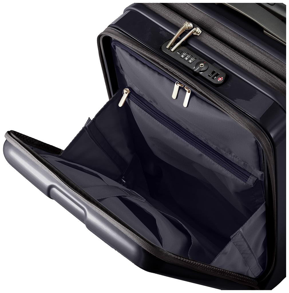 Suitcase Falls 41L Expandable function Caster stopper Front pocket included PC storage 55cm Gunmetal one size [Ace] No.06905 Carry-on 3.3kg (when