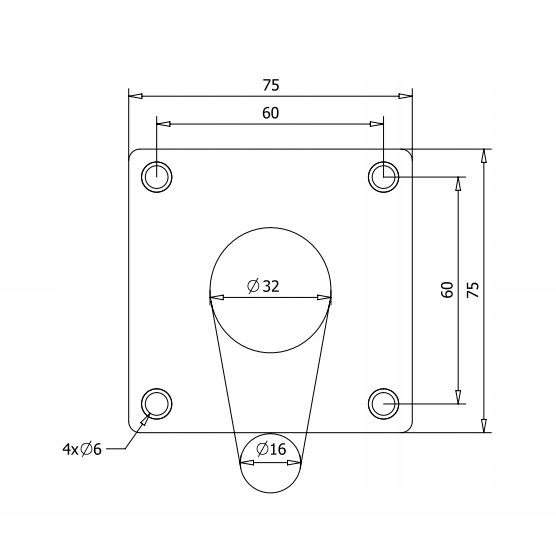 Furniture Leg Foot for Bed or Sofa, Gold Loft Style H180, Slanted, Strong, Sl012S