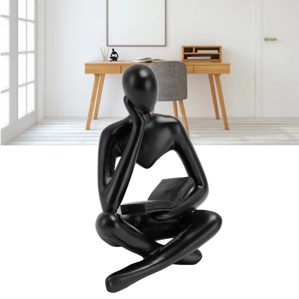 3.35x 2.56 x 4.53in Resin Thinker Desktop Statue Office Table Decorative Statue