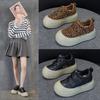 Bread Women 2026 Autumn New Leopard Print Lightweight Breathable Platform Sports Casual Board Shoes