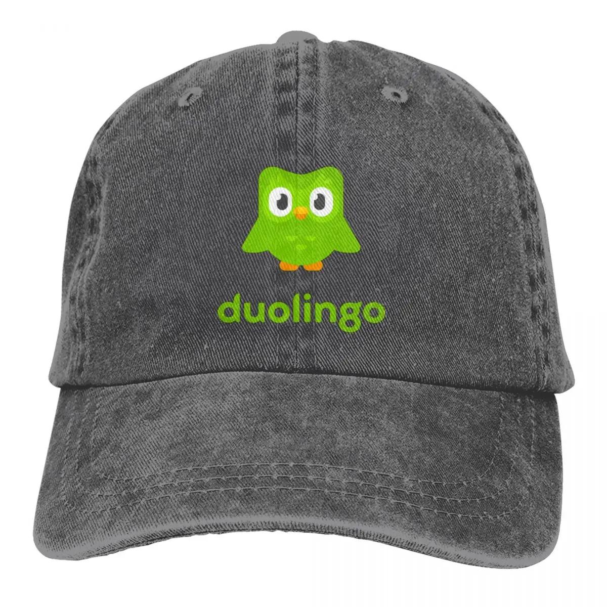 

Модные бейсболки Duolingo Owl Duo унисекс состаренные выстиранные шляпы для улицы летние шляпы кепка Adjustable
