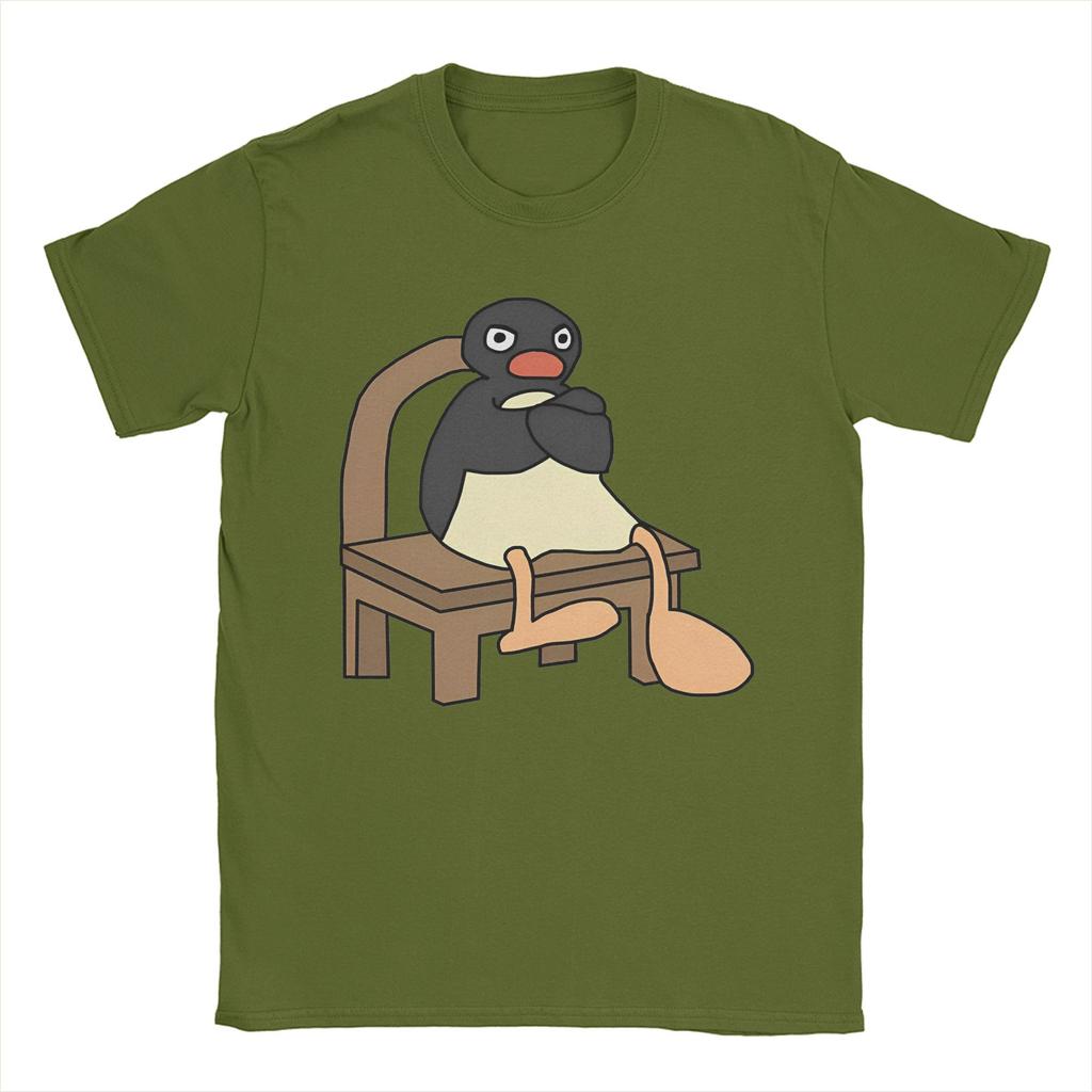 Men Women Printed Angry Pingu T Shirt Tee 100% Cotton  T-shirts Clothes