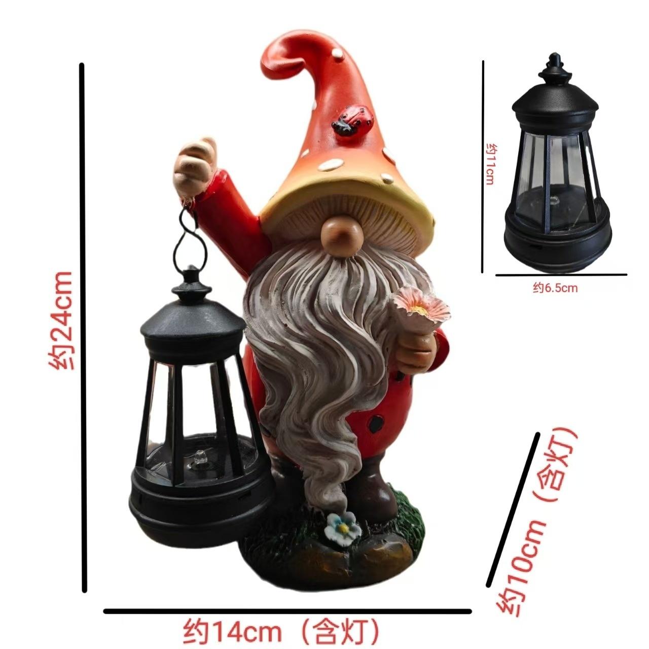 

Рождественский гном-фонарь на солнечной батарее, полимерная фигурка, наружный водонепроницаемый, для сада, двора, декоративное ландшафтное освещение