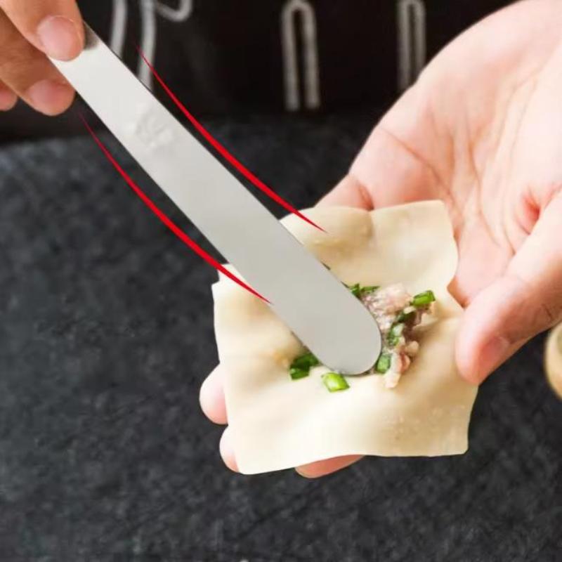 Q1JB 9st Knytdegsform Bärbar Knytdegsformset Rostfritt Stål Manuell Nyp Ravioli Empanadas Deg Fyllningssked