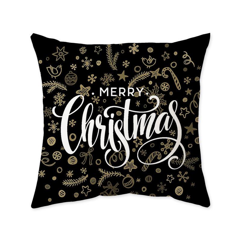 Cross-Border Christmas Festival Printed Cushion Cover for Sofa, Bedside, or Living Room