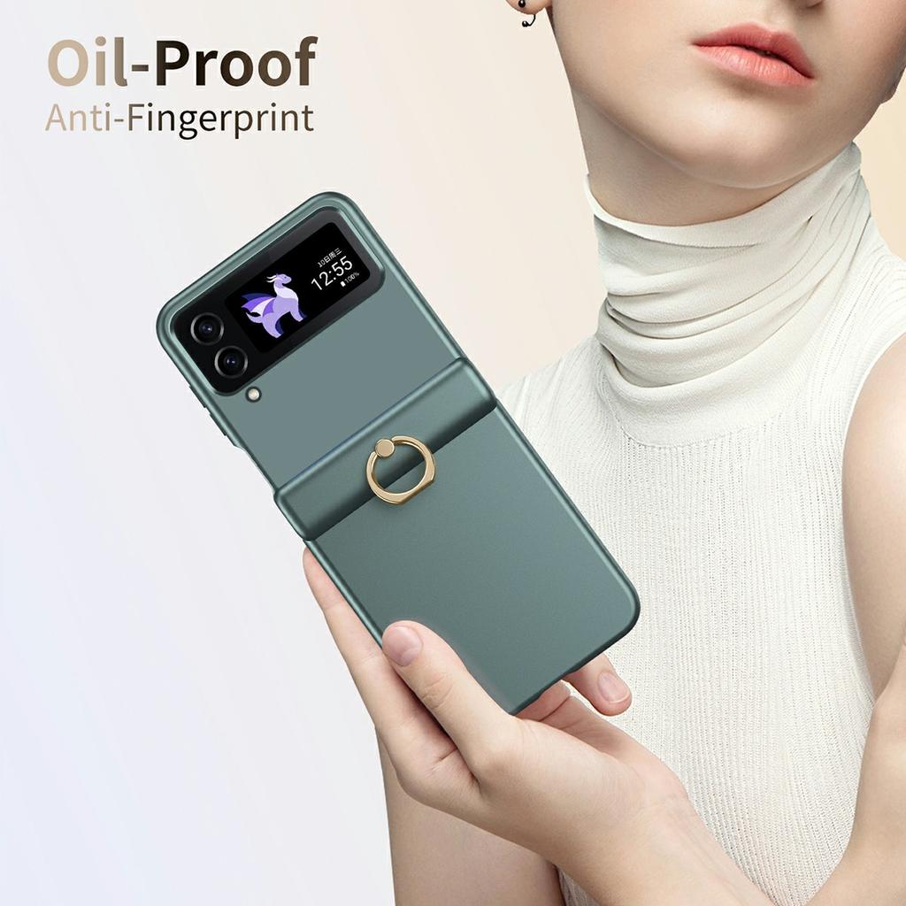 For Samsung Galaxy Z Flip3 5G Case Ring Holder Kickstand PC Phone Cover