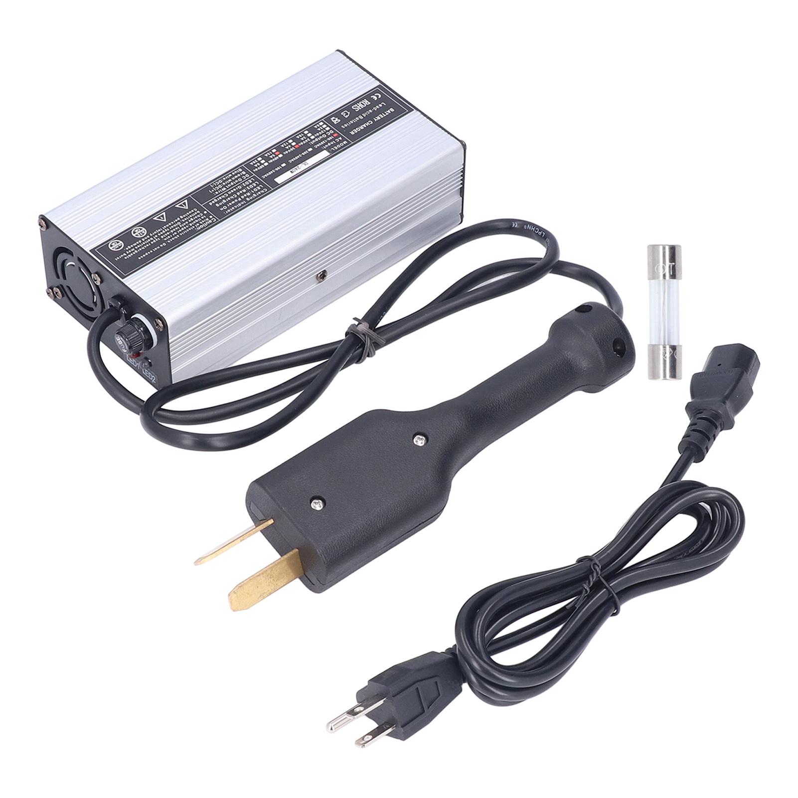 Caricabatterie Club Car 36V 5A Testa Ottagonale Argento Alluminio Sostituzione per EZGO