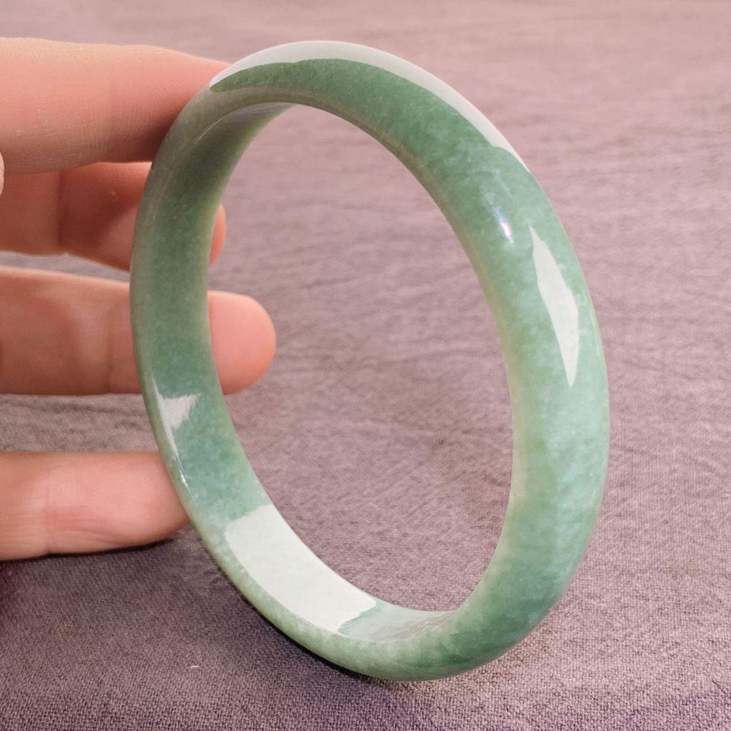Natural A-Grade Burmese Jadeite Bangle, Round Bar, Bean and Apple Green Jade Jewelry.